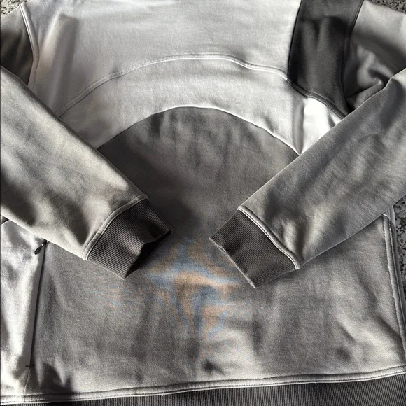 Lululemon All Yours Gray & Black Colourblock 100% Cotton Terry Hoodie w/Pockets - Picture 11 of 13